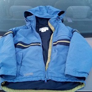 COLUMBIA Blue Hooded Jacket Size M EUC